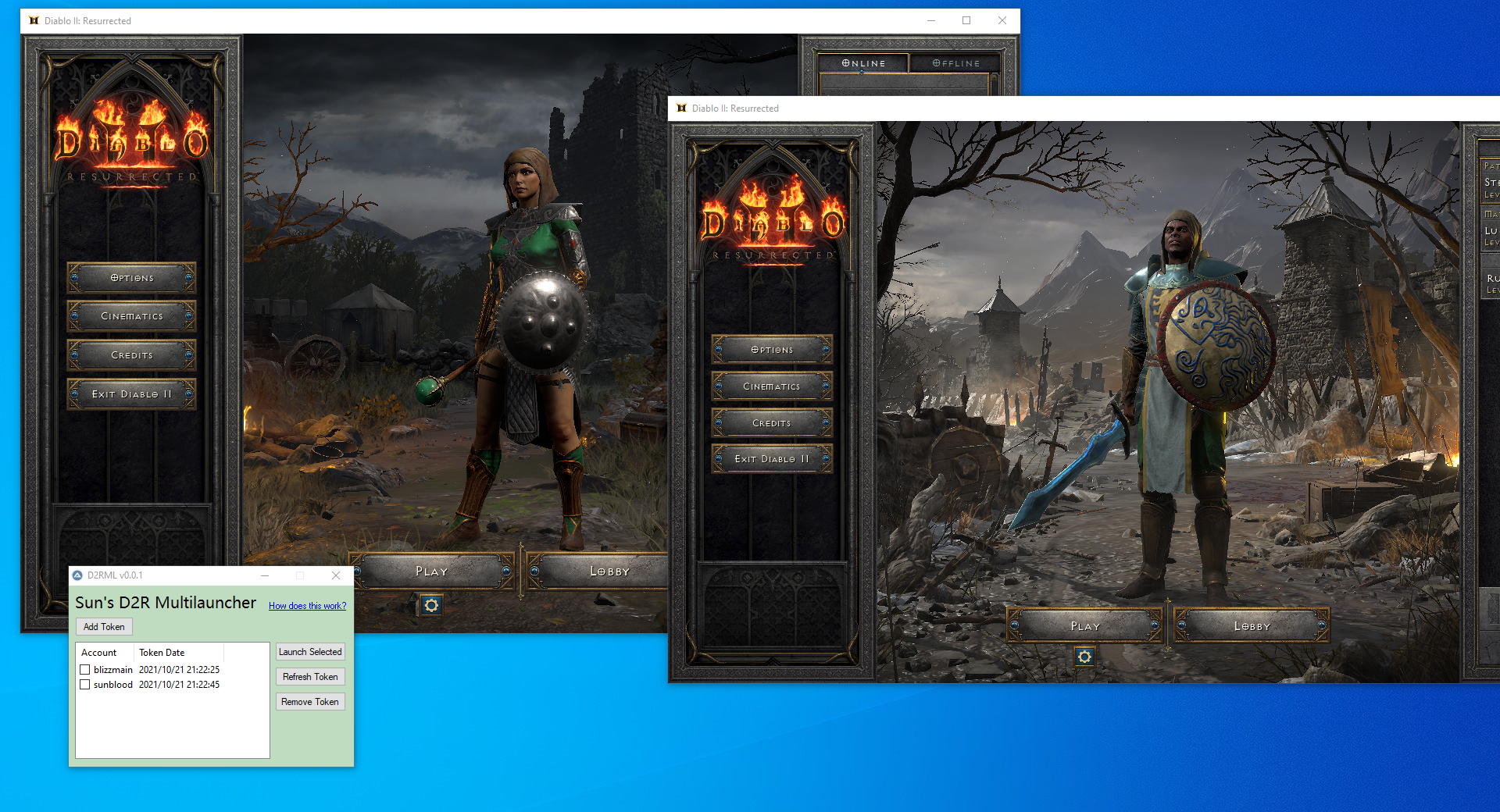 Diablo 2 Resurrected Multi Account launcher